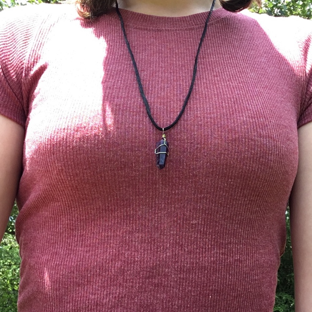 Purple Gemstone Necklace